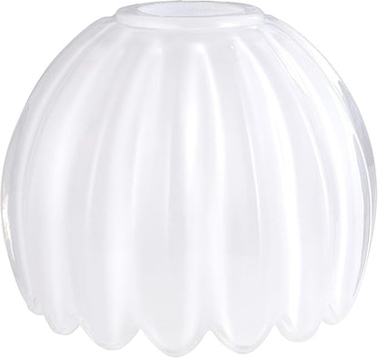 Tulip Lamp Shades Replacement, 5" Dia. * 4.25" H White Glass Sconce Shade Heavy and Thick for Wall Sconces Pendant Lights Ceiling Lights Chandelier, 1 Pack