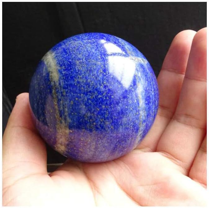 StoneStory Natural Lapis Lazuli Healing Crystal Sphere Ball for Reiki Balancing Meditation Energy Home and Office Decoration (6cm, Lapis Lazuli)