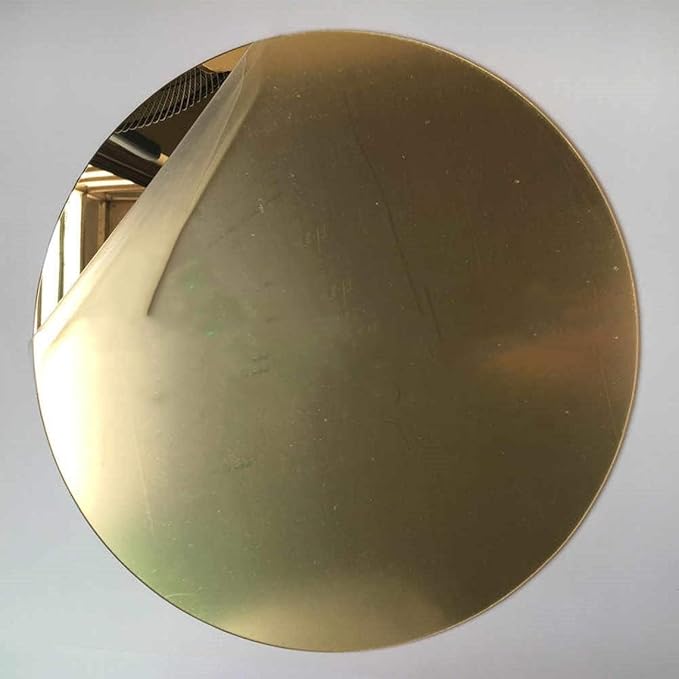 Marketing Holders Acrylic Mirror 13" Wide Round Gold .118" Thick No Adhesive Reflective Pieces Perfect for DIY Arts and Crafts School Projects Home or Office Decor Special Events