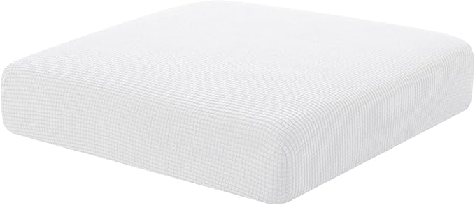 Hokway Couch Cushion Covers Stretch Cushion Covers Sofa Seat Cushion Slipcover Cushion Protector(White, Small)