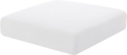 Hokway Couch Cushion Covers Stretch Cushion Covers Sofa Seat Cushion Slipcover Cushion Protector(White, Small)