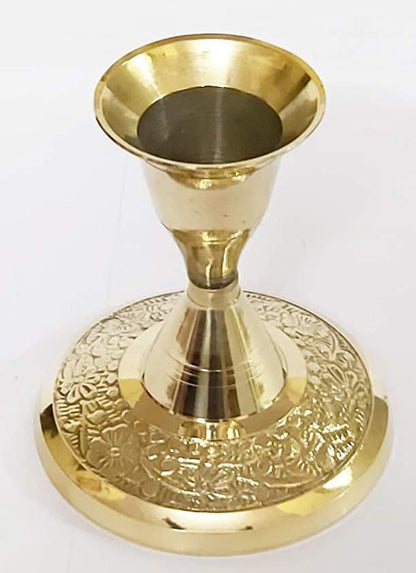Brass Candle Stand Living Room Candlestick Holder for Table Candle Holders Candle Holder Stand Metal Pillar Wedding Gift Centerpiece Candle Holders (2.5 inches)