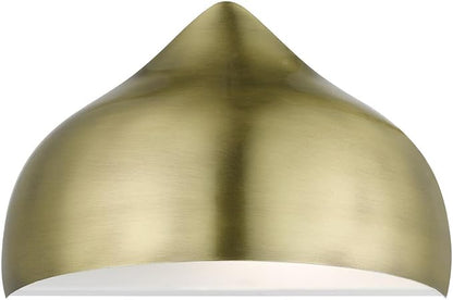 Livex Lighting, 40987-01, Amador, Half Moon Sconce, Antique Brass