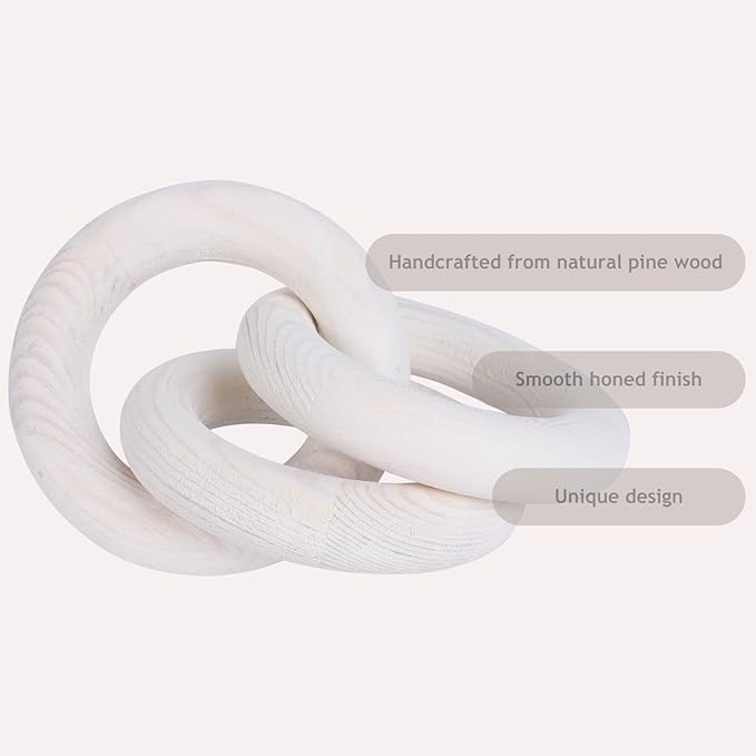 Ochine Pine Wood Chain Decor - Modern Farmhouse Boho Bead Garland for Living Room & Bedroom