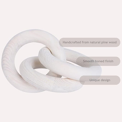 Ochine Pine Wood Chain Decor - Modern Farmhouse Boho Bead Garland for Living Room & Bedroom