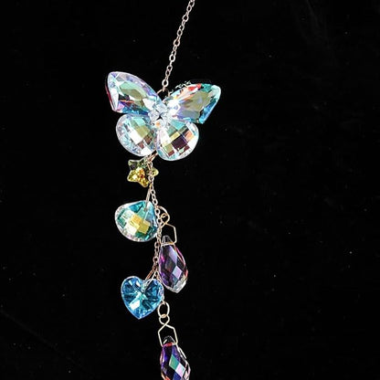 Butterfly Crystal Sun Catcher Window Hanging Decoration Garden Rainbow Maker for Home Car Decoration