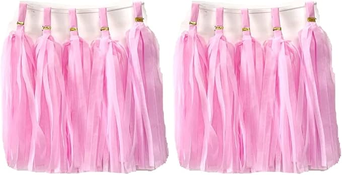 30pcs Paper Tassels Garland Banner Tissue Paper Tassel DIY Hanging Paper Decorations Party Tassel Garland Decor Baby Shower Nursery Wedding Festival Baby Shower Decoration(30, Pink)