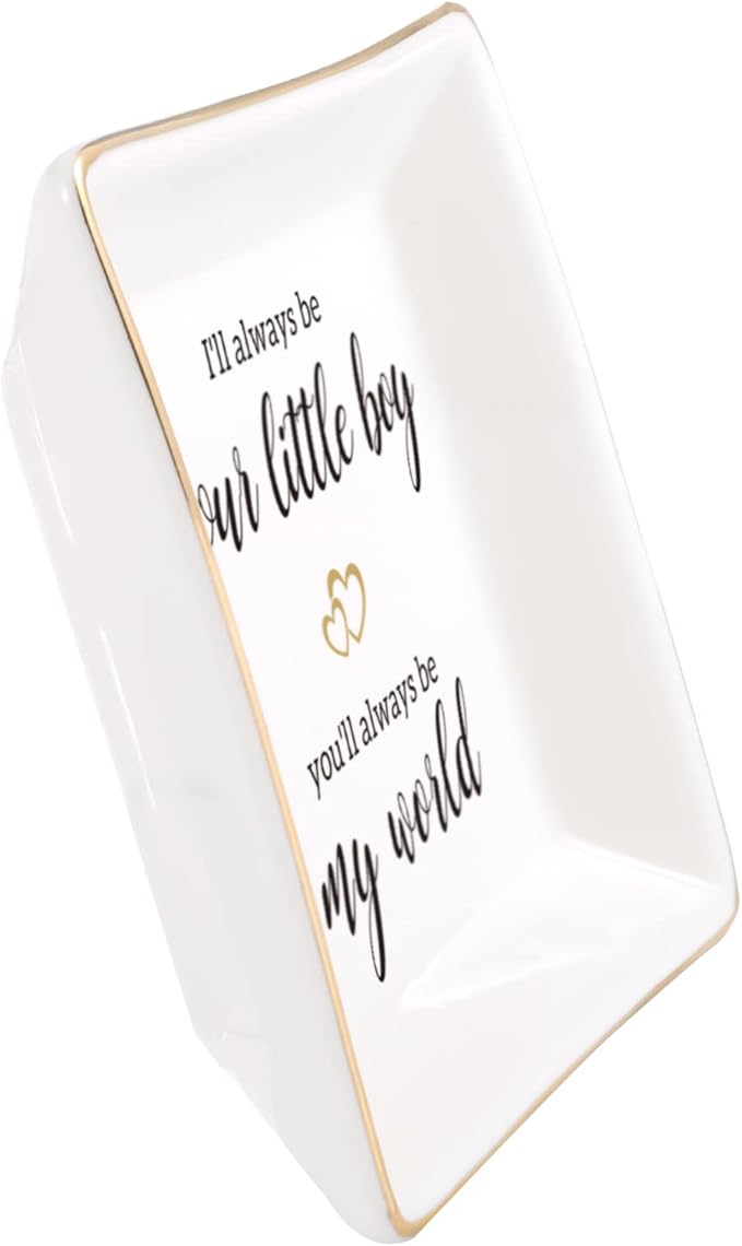 Gifts For Mom From Son,Ceramic Ring Dish Trinket Tray I Will Always Be Your Little Boy,I Love You,Your Son.Appreciate Mother Gifts for Mother's DAY Birthday Christmas Thanksgiving Valentine’s Day