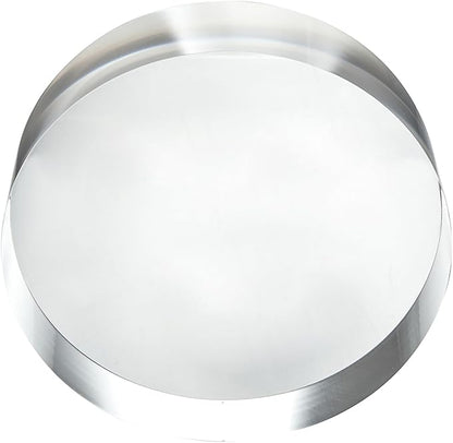 CiaoHER 2in Thickness 7in Diameter Acrylic Disc Display Block Clear Polished Round Pedestal Stand Riser 7" x 2", 1 Pack