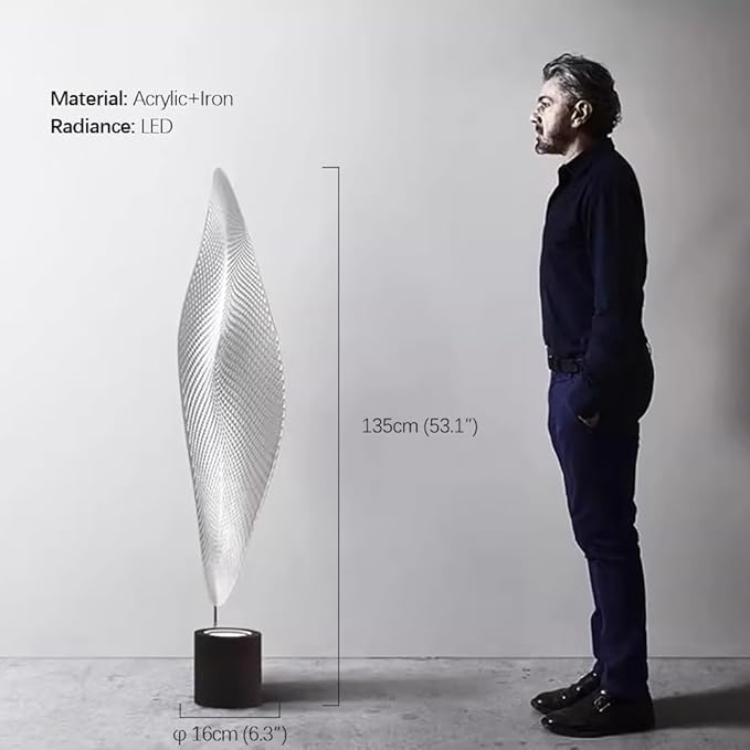 Nordic Modern Floor Lamp Fashion Luxury Family Iiving Room Bedroom Study Villa Hotel LED Creativity Decorative Standing Light (Style 68 H135CM)