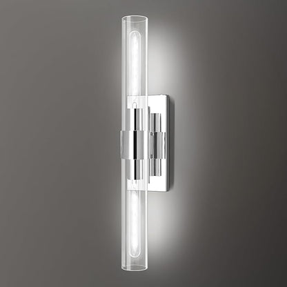Nickle Wall Sconce, 22.8" Vanity Lights for Bathroom, Sconces Wall Lighting 2-Light, Modern Wall Lamps for Bedroom Living Room Bathroom Hallway