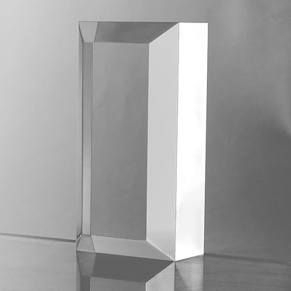 CiaoHER 2in Thickness Beveled Solid Acrylic Display Block Clear Polished Pedestal Stand Riser Solid Base (3x6)