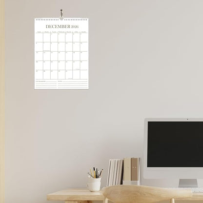 2026 Wall Calendar - 18 Months Calendar from January 2026 - June 2027, Calendar 2026 with Thick Paper, 8.5" x 11", Vertical Calendar, Golden
