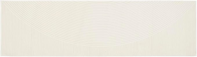 Revival Rugs Record 2'7"x9' Machine Washable Runner Rug for Hallway Entryway - 100% Recycled Oeko-TEX Certified, Medium Pile, Beige, Cream