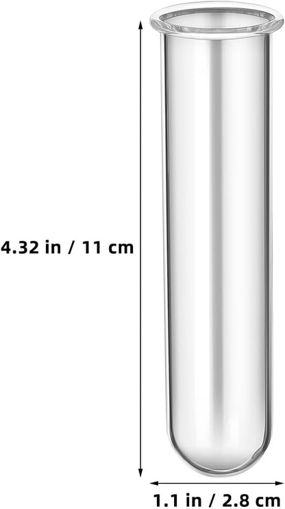 Housoutil Glass Test Tubes for Plants, 5PCS Glass Propagation Tubes for Plants, Test Pipe Vase for Scientific Experiments, Party Office and Home Decorations, Flowers Desktop Propagation