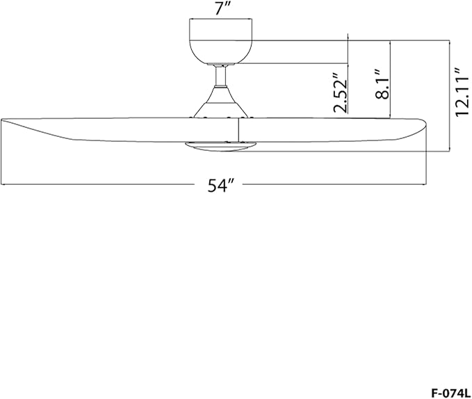 WAC Lighting Swirl 3-Blade Aluminum Smart Ceiling Fan in Matte Black