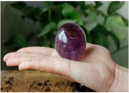 StoneStory Natural Amethyst Healing Crystal Sphere Ball Gemstone for Reiki Balancing Meditation Energy Home and Office Decoration 45mm 150grams (4.5cm, Amethyst)