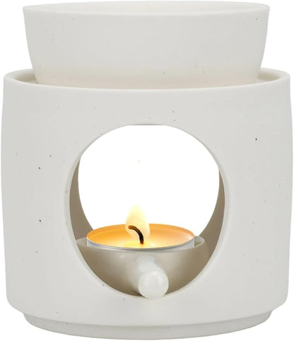White Burner, Ceramic Tealight Warmer, Scented Oil Diffuser, White Ceramic Tea Light Candle Holder