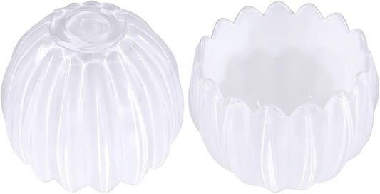Tulip Lamp Shades Replacement, 5" Dia. * 4.25" H，0.394” Top Hole White Glass Sconce Shade Heavy and Thick for Table Lamp, 2 Pack