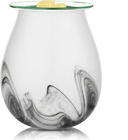 Glass Wax melt Warmer,Electric Wax Burner,Romantic Aroma Warmer for Essential Oils Burner & Premium Wax Melts Burner.(Ink Drawing)