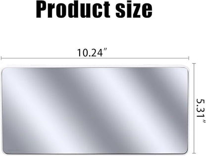 Car Sun Visor Vanity Mirror, Vehicle Sun-Shading Cosmetic Makeup Mirror with Straps, Large Automotive Interior Rear View Travel Accessories, Universal for SUV, Sedan, Truck(White)