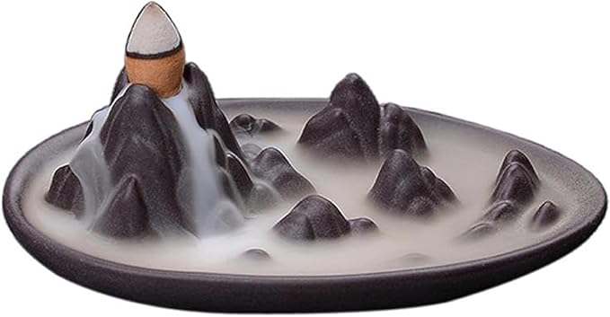 Ornaments Incense Burner, Ceramic Backflow Censer, Backflow Aromatherapy Incense Censer Holder for Home Reading Room Ornaments