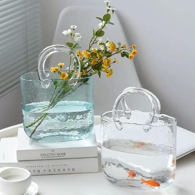 1pc Elegant Glow-in-The-Dark Glass Vase - Modern Minimalist Hydroponic Flower Decor
