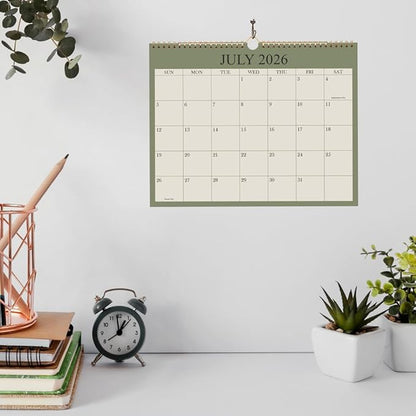 Calendar 2026-12 Months Wall Calendar from January 2026 to December 2026, 2026 Wall Hanging Calendar Planner with Thick Paper, 8.5" x 11", Beige