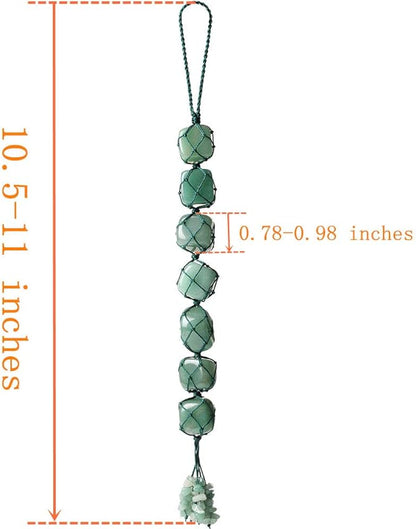 Healing Crystals Home Interior Decoration Car Hanging Ornaments Good Luck Home Decorn for Reiki Healing Good Luck Feng Shui Decorations (Green Aventurine)