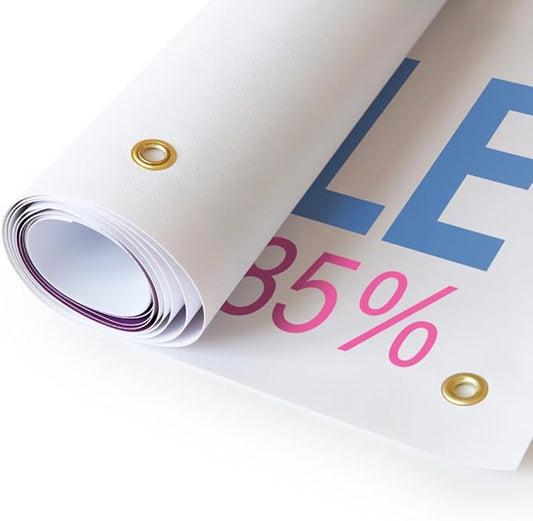 Custom 3x6 Indoor or Outdoor Heavy Duty Vinyl Banner for Business, Birthdays, Holidays, & Special Events (16, Ounces)