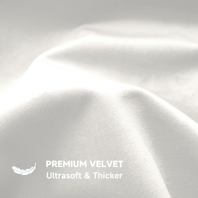 QUORGVES White Velvet Pillow Covers 22x22 Inch Set of 2, Soft Solid Decorative Square Throw Pillow Covers, Decor Cushion Covers for Bed Sofa Couch Bedroom Living Room