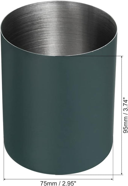 PATIKIL Pencil Holder, 2 Pack Pen Holder for Desk Stainless Steel Pencil Holders Cup Organizer Makeup Brush Holder for Desk Accessories, Green