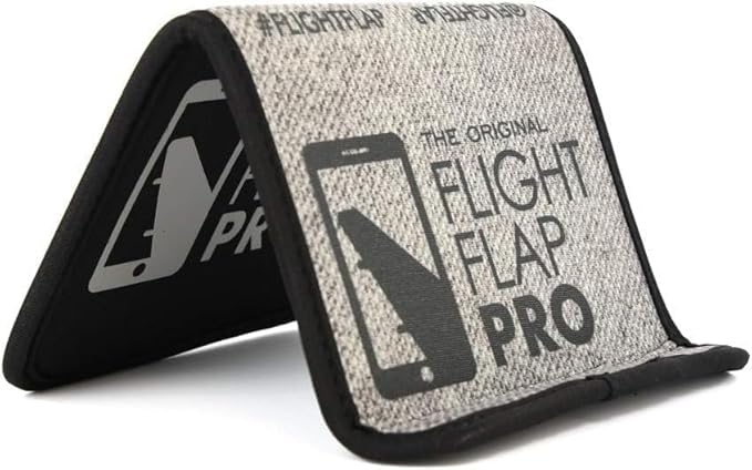 Airplane Phone Holder, Flexible Cell Phone Holder, Folding Cellphone Stand for Desk, Bed, Office, Treadmill - Airplane Gadgets for Long Travel Accessories - Plane Essentials (Pro)