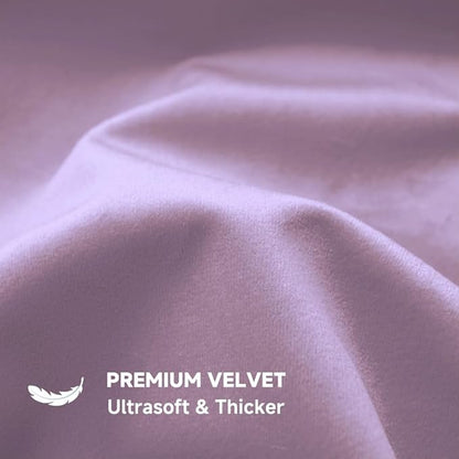 QUORGVES Light Purple Velvet Pillow Covers 18x18 Inch Set of 2, Soft Solid Decorative Square Throw Pillow Covers, Decor Cushion Covers for Bed Sofa Couch Bedroom Living Room - Mauve