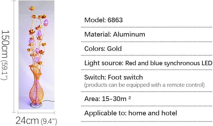 Nordic Modern Flower Floor Lamp Fashion Art Living Room Sofa Bedroom Wedding LED Originality Decorative Standing Light (Style 23)