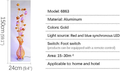Nordic Modern Flower Floor Lamp Fashion Art Living Room Sofa Bedroom Wedding LED Originality Decorative Standing Light (Style 23)