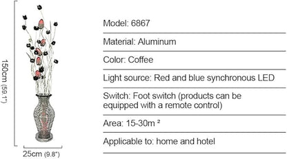 Nordic Modern Flower Floor Lamp Fashion Art Living Room Sofa Bedroom Wedding LED Originality Decorative Standing Light (Style 24)