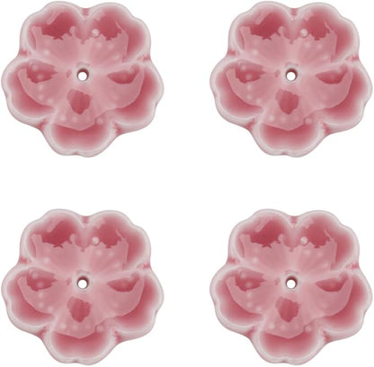 IMIKEYA 4pcs Cherry Blossom Ceramic Incense Holder Incense Stick Burner Incense Stick Porcelain Holder Decoration for Home Flower Chopsticks Rest Pottery Dishes Tray Ceramics Delicate