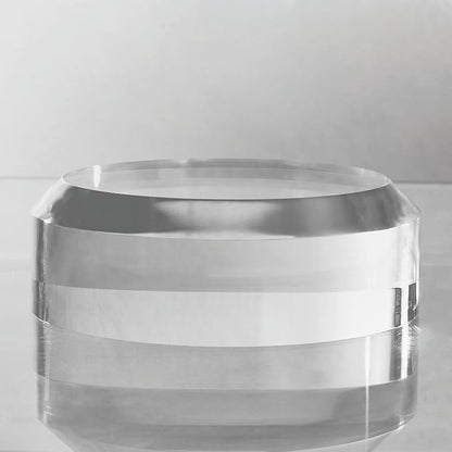CiaoHER 2in Thickness Acrylic Disc Display Block Clear Polished Round Pedestal Stand Riser (6'' x 2'')
