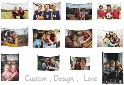 JINJUREN Custom Tapestry Upload Images Banners and Signs Customize For Bedroom 60 * 40 inch Horizontal