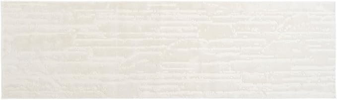 Revival Rugs Ebb 2'7"x9' Machine Washable Runner Rug for Hallway Entryway - 100% Recycled Oeko-TEX Certified, Medium Pile, Beige, Cream