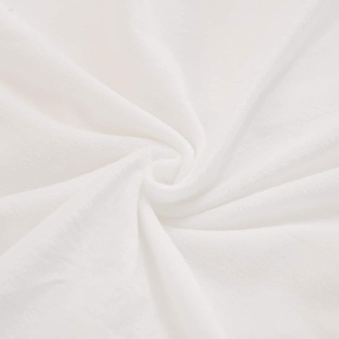 JAUXIO Diamond Pinch Pleated Crystal Velvet Pillowcases 2 Pack Solid Pintuck Throw Cushion Cover for Home Decor Hidden Zipper Closure (White, King)