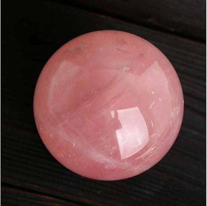 Natural Rose Quartz Healing Crystal Gemstone Sphere Ball for Reiki Balancing Meditation Energy Home and Office Decoration (4-4.5cm, Rose Quartz)