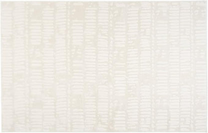 Revival Rugs Shell 6'7"x9' Washable Area Rug for Living Room Bedroom - 100% Recycled Oeko-TEX Certified, Medium Pile, Beige, Cream