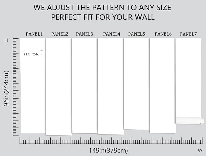 Flower Series Mural Colorful Leaves Seamless Wall Mural, Birds Resting on Flowers Wallpaper for Bedroom, Living Room, Bathroom Background Wall Decoration（Non-self-Adhesive）