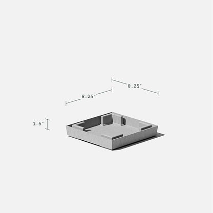 Veradek V-Resin Indoor/Outdoor Taper Planter (Gray, 26 inch - 2 Pack with 2 Saucer Trays)