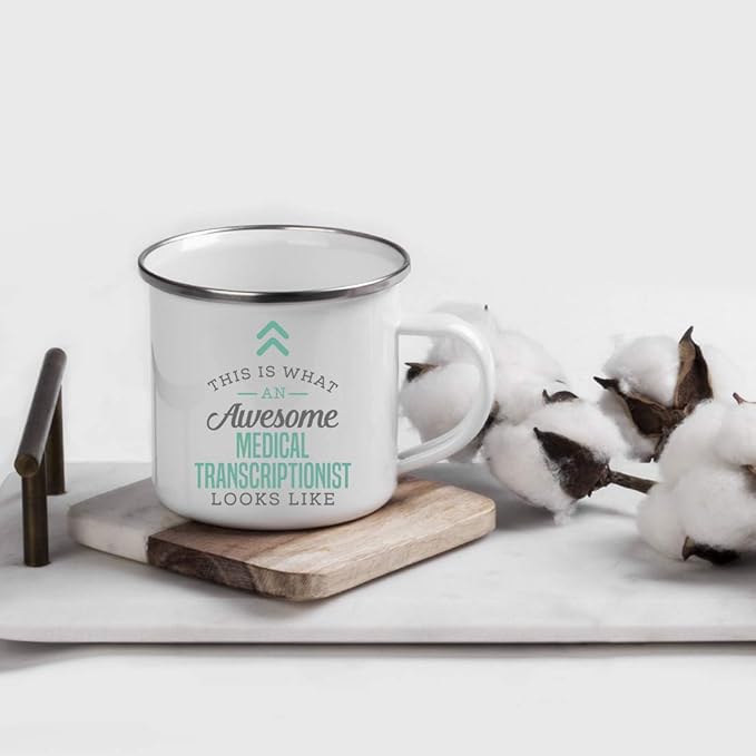 Andaz Press 11oz. Stainless Steel Campfire Coffee Mug Gift, This is What an Awesome Medical Transcriptionist Looks Like, 1-Pack, Birthday Gift Ideas Coworker Him Her, Includes Gift Box