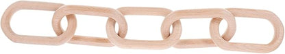 ARTIBETTER Wood Chain Link Decor Rustic Wooden Chain Decoration for Living Room Dining Table and Shelf Minimalist Style Home Decor for Birthdays and Anniversaries Wide Thick