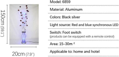Nordic Modern Flower Floor Lamp Fashion Art Living Room Sofa Bedroom Wedding LED Originality Decorative Standing Light (Style 1)