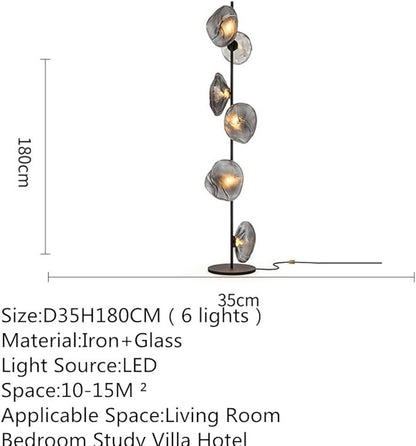 Nordic Modern Floor Lamp Fashion Luxury Family Iiving Room Bedroom Study Villa Hotel LED Creativity Decorative Standing Light (Style 110)